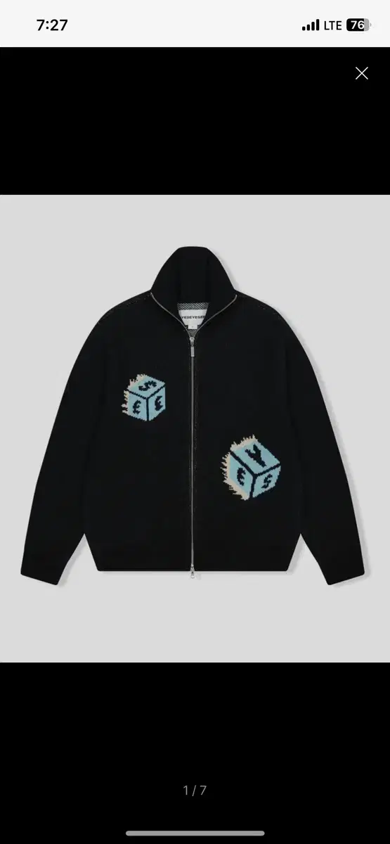 예스아이씨 Dice Full Zip-up Knit Cardigon